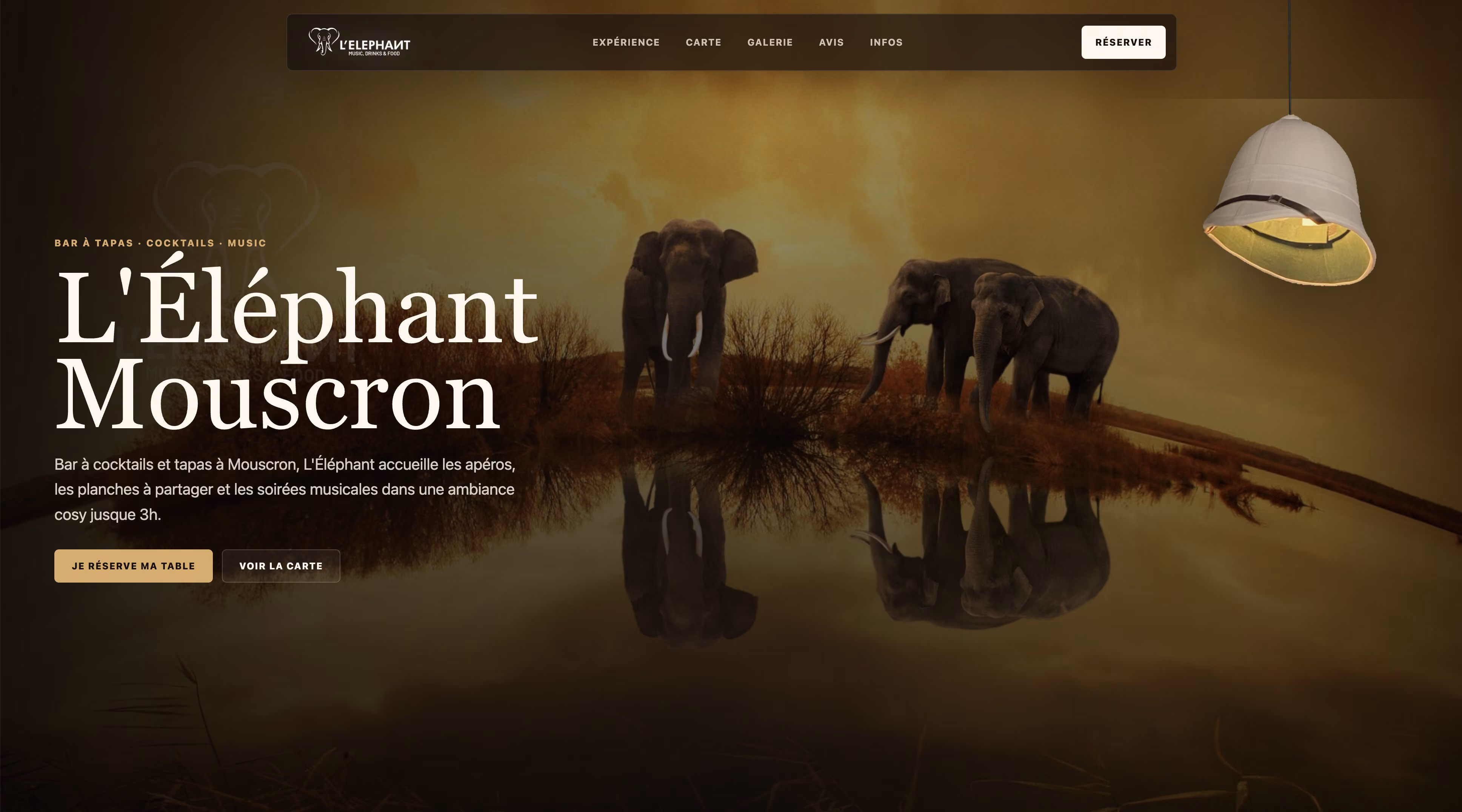 Site lelephantmouscron.be réalisé par N WebStudio